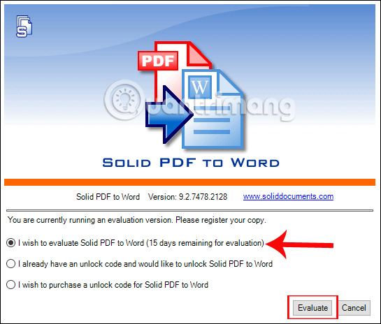Solid PDF to Word dùng thử trong 15 ngày