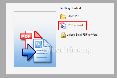 Nhấn chọn PDF to Word