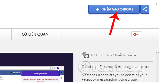 Tiện ích Message Cleaner Chrome