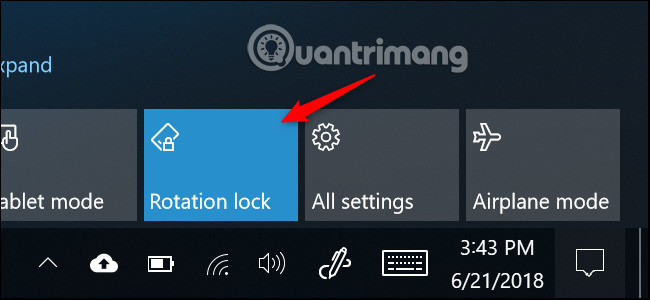 Bật Rotation lock trong ứng dụng Settings