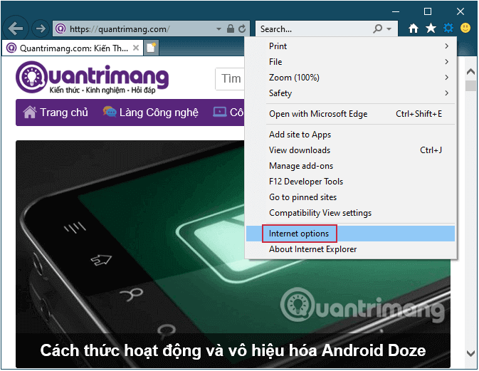Click chọn vào nút Reset trong tab Advanced