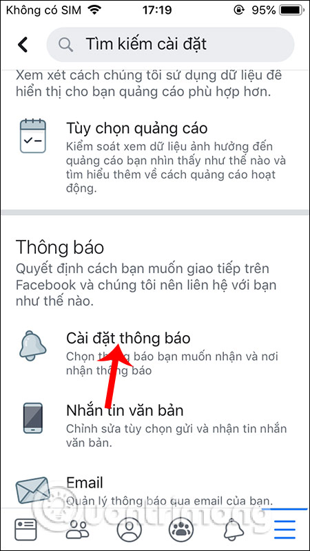Bật thông báo Facebook