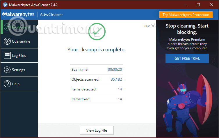 Tải và chạy công cụ Junkware Removal Tool