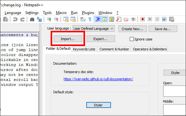 Nhập file XLF UDL.xml