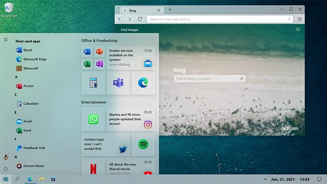 Ý tưởng giao diện Windows 10 mới 1