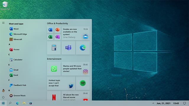 Ý tưởng giao diện Windows 10 mới 2