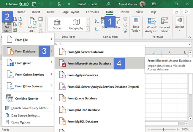 Nhập dữ liệu cơ sở dữ liệu Access sang Excel