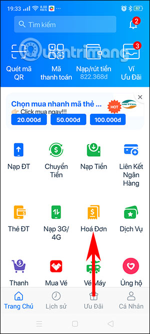 Chọn Hóa đơn