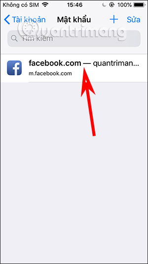 Chọn Facebook