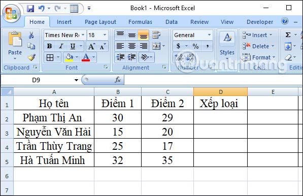 Kết quả hàm If & or