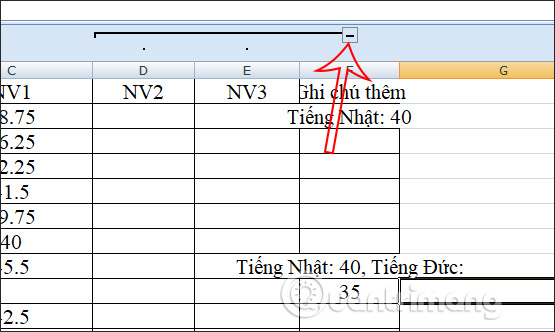 Ẩn nhanh 2 cột