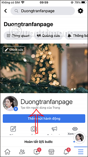 Đổi tên người dùng Fanpage