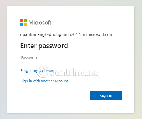 Mật khẩu tài khoản Office 365