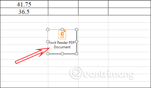 File PDF chèn vào Excel