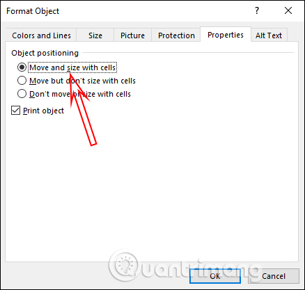 Điều chỉnh size theo file Excel
