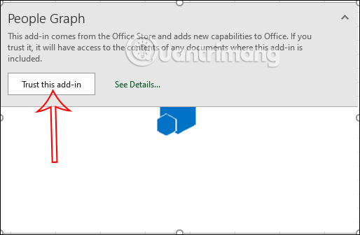 Nhấn Trust This Add-In