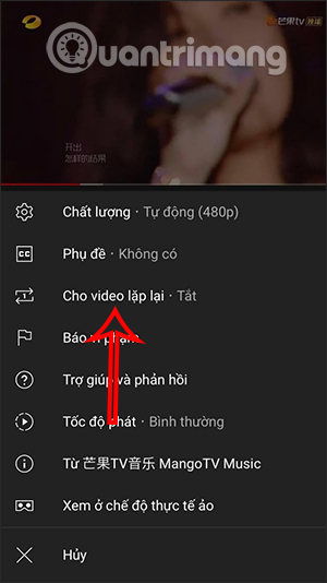 Cho video lặp lại
