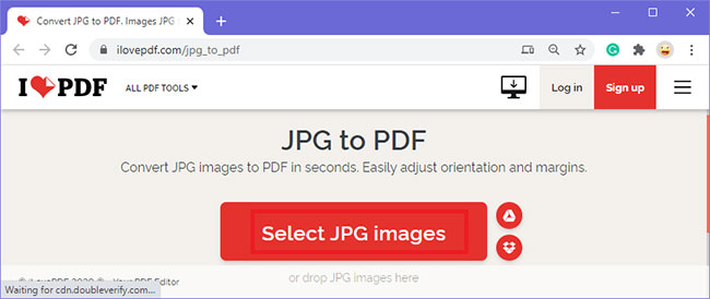 Nhấp vào tùy chọn Select JPG file