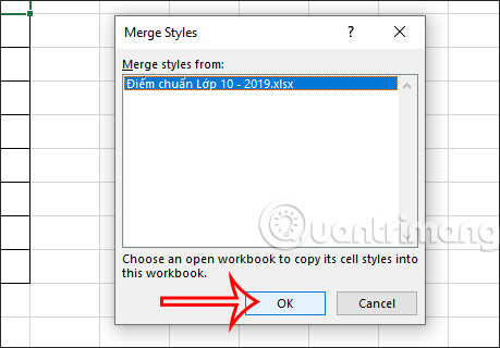 Hiện tài liệu chia sẻ viền ô Excel