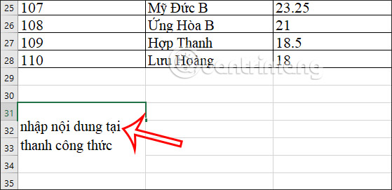 Tách dòng văn bản trong Excel