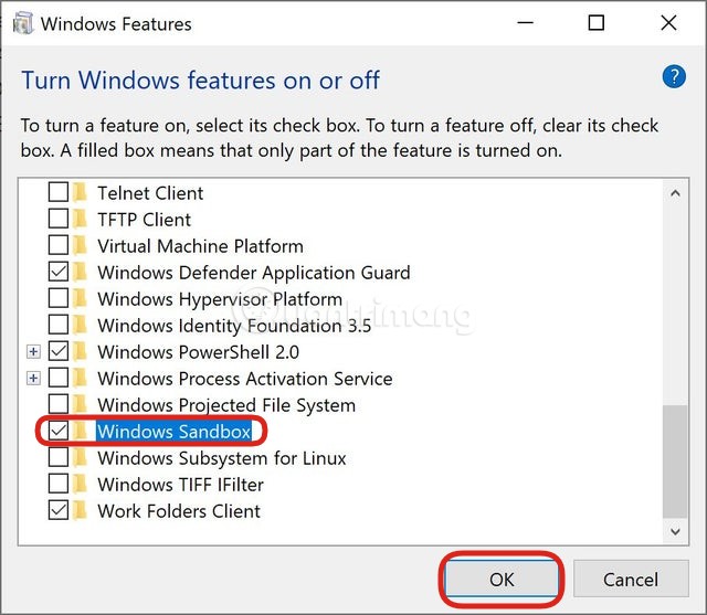 Cách kích hoạt Windows Sandbox trên Windows 11