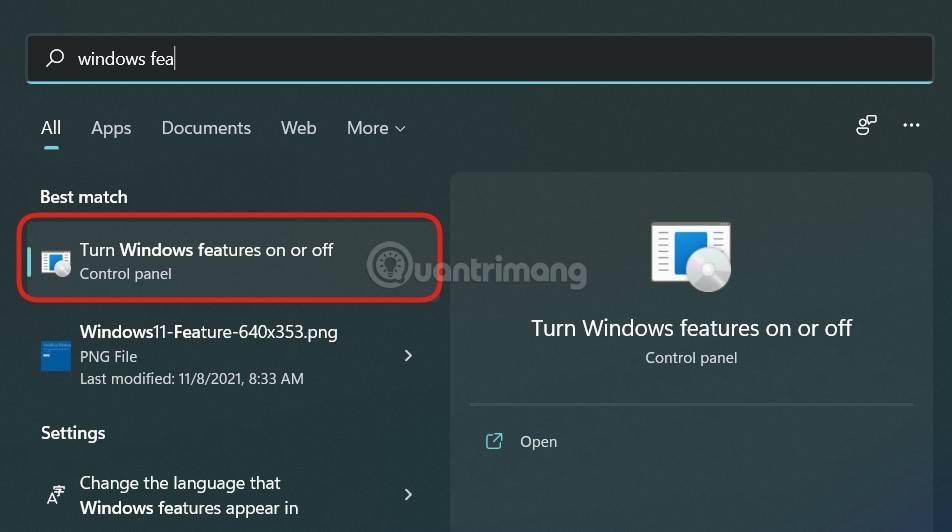 Cách kích hoạt Windows Sandbox trên Windows 11
