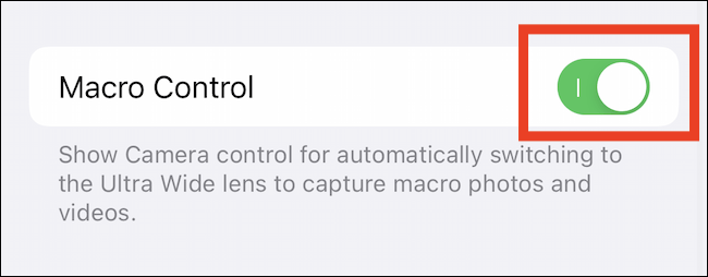 Enable “Macro Control” feature