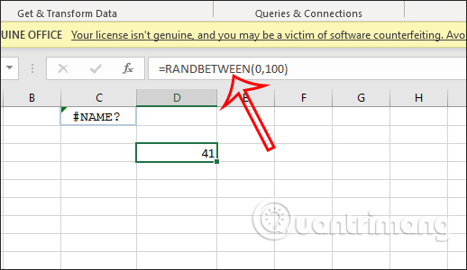 Hàm RANDBETWEEN Excel