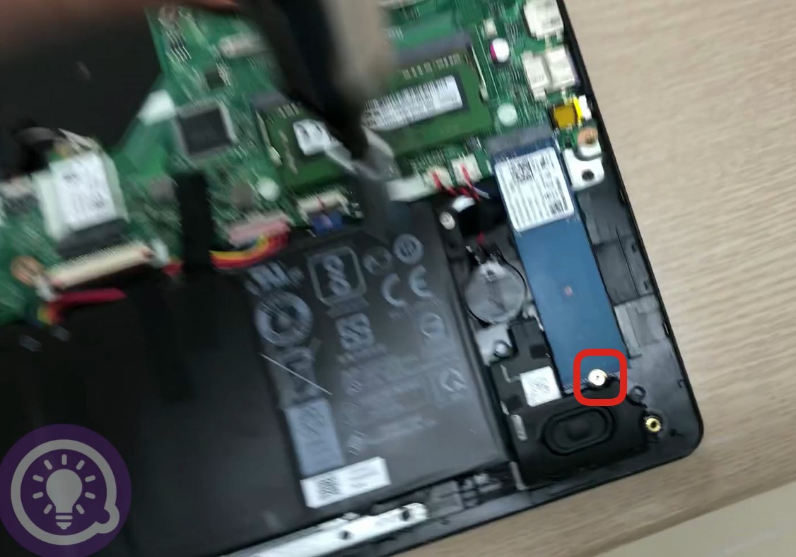 To remove the SSD, you need to remove this fixing screw first 